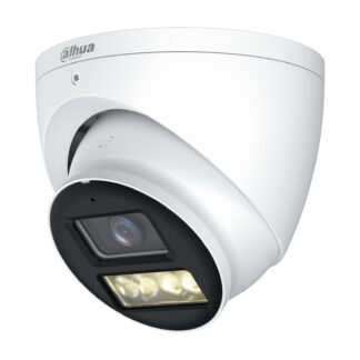 HAC-HDW1500T-IL-A-S3 - Telecamera eyeball HDCVI Smart Dual Light 5 MP, ottica fissa 2,8 mm, IR e luce calda 40 m, microfono, IP67 - Dahua