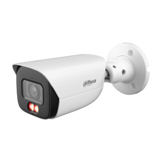 IPC-HFW3449E-S-IL-B - Telecamera bullet IP 4 MP WizSense Smart Dual Light nera, ottica 3,6 mm, IR/luce calda 50 m, microfono, IVS, SMD 4.0, IP67, PoE - Dahua