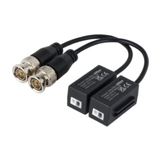 PFM800-4K - Coppia balun video passivi HDCVI 4K 1 canale, per HDCVI/TVI/AHD/CVBS, portata fino a 400 m, connettore BNC, custodia ABS nera - Dahua