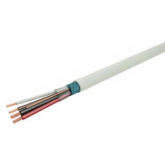 Cavo allarme schermato 2x0,50+2x0,22 grado 3 bianco - matassa 100 m - C.E.CAM.
