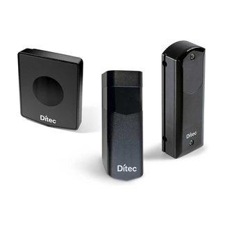 LIN2 - Coppia di fotocellule slim da esterno orientabili, portata 30 m, 24V - Ditec