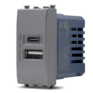Mapam Presa Usb 2.4A A+C Sun Grigia